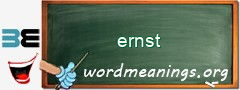 WordMeaning blackboard for ernst